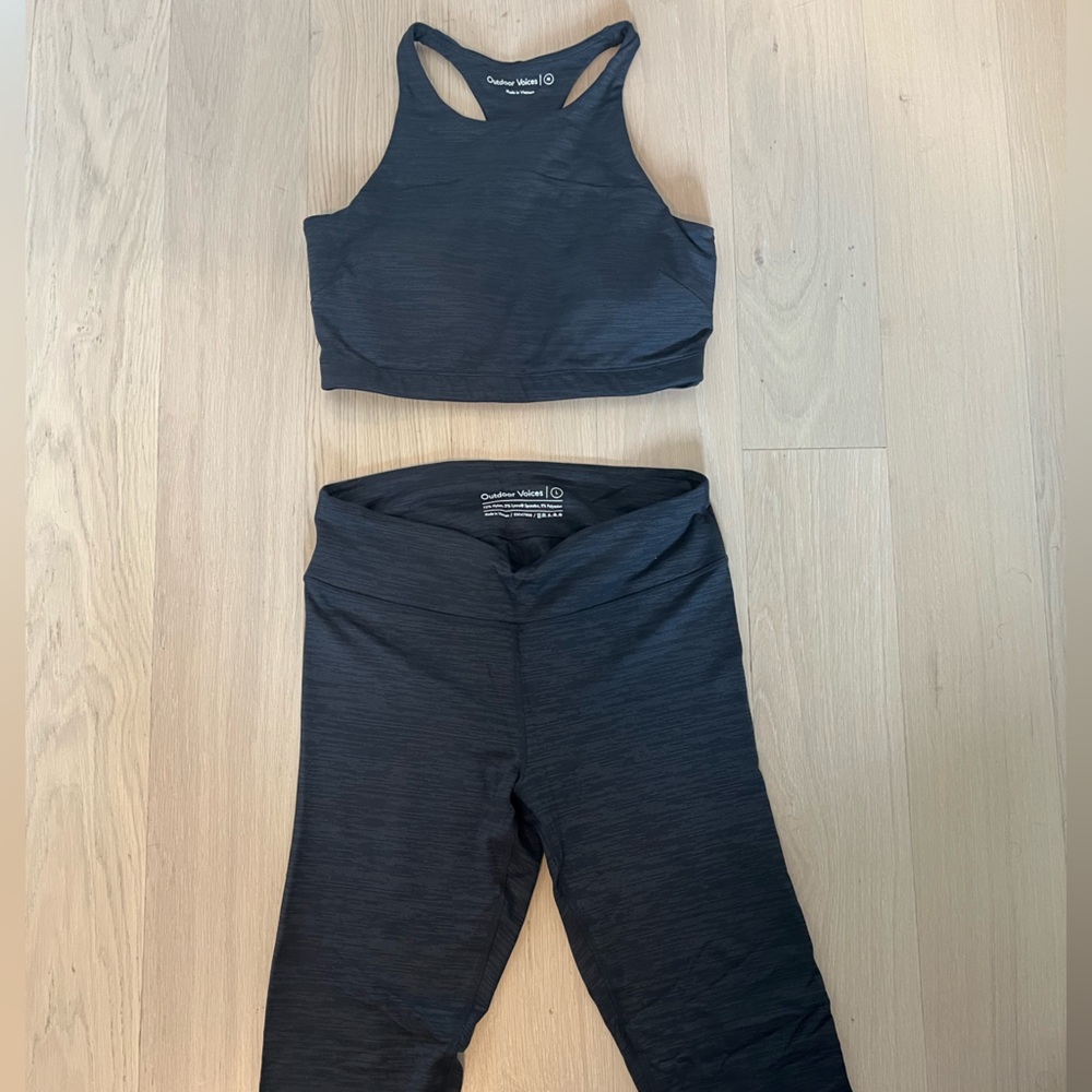 Outdoor voices bra and leggings set